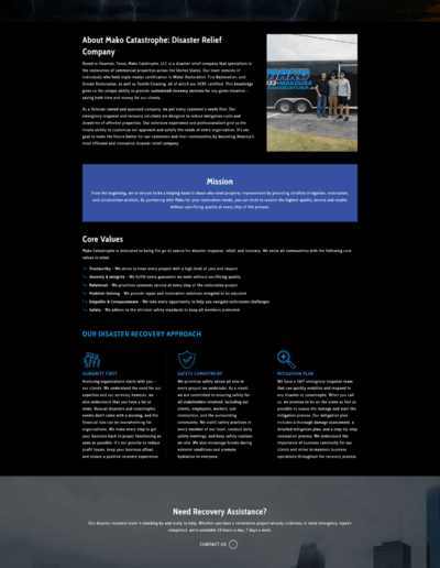 About our disaster relief compan