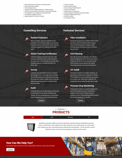 Commercial air filtration servic