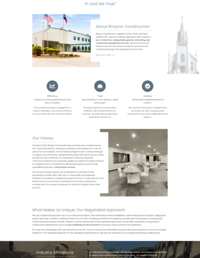 Commercial construction company