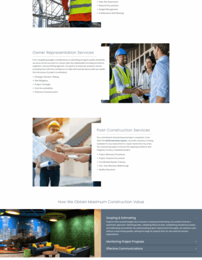 Commercial construction services