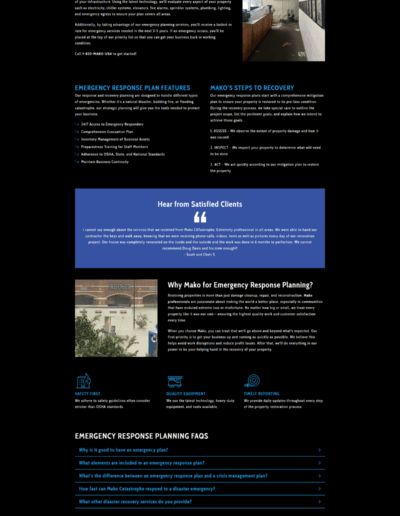 Commercial emergency response pl