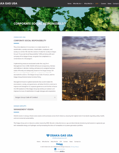 Corporate social responsibility