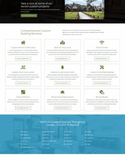 Custom home build services you c