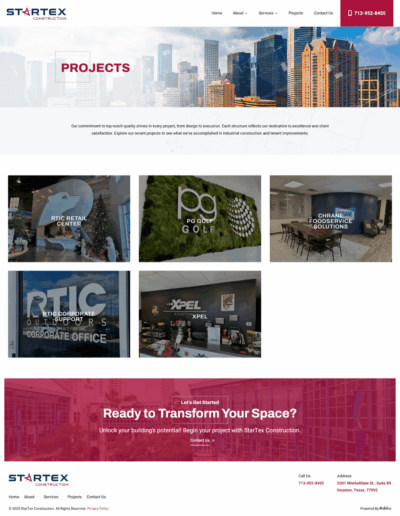 Industrial construction projects