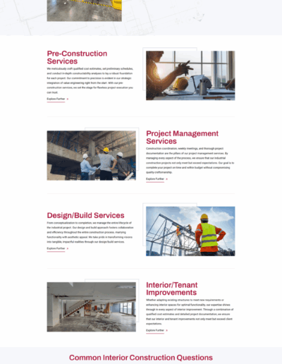 Interior construction services s