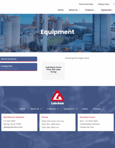 Lubchem equipment lubchem housto