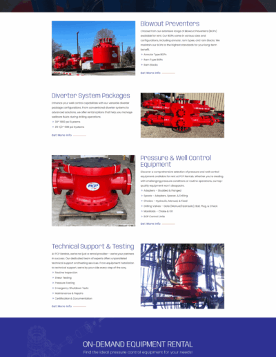 Oilfield rental equipment servic