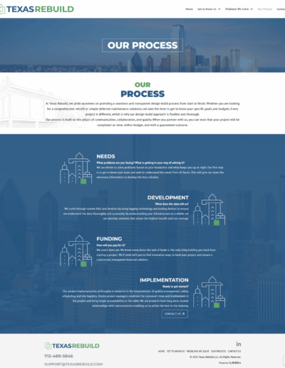 Our design build process for inf