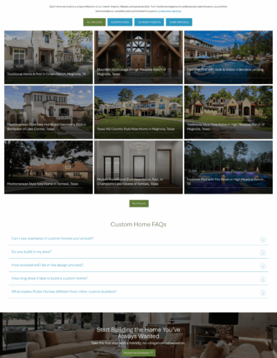 Picklo homes custom project port