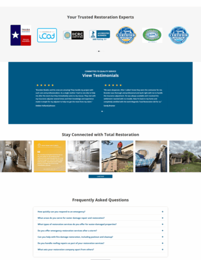 Total restoration serving housto