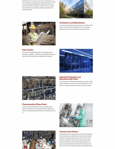 Who we serve air filtration indu